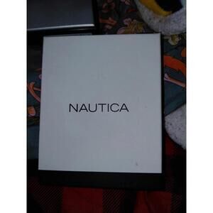 Nautica, black leather wallet. Pass case wallet